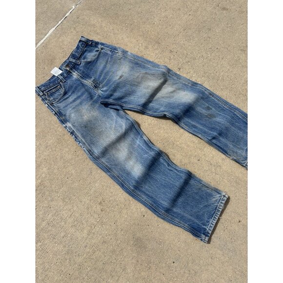 Vintage Y2K Carhartt Carpenter Raw Denim Blue Jean - Picture 6 of 10